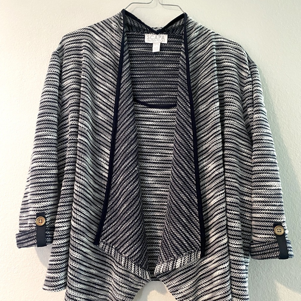 SCAPA by Lauren Pierre Drape Sweater with Tank Top